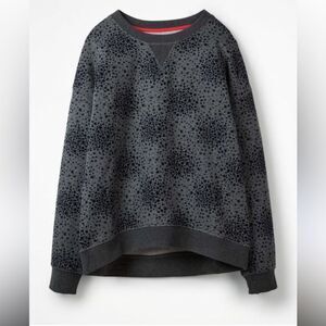 BODEN Womens Dark Grey Arabella Sweatshirt Starry Flowers Terry Jersey Size Med